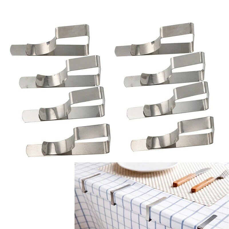 1Pcs HOT Household articles adjustable stainless steel table cloth clip kitchen dining table cloth cover picnic