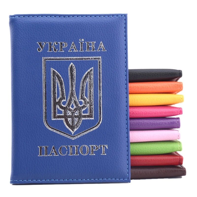 Porta passaporto nazionale ucraina porta passaporto da viaggio in pelle PU porta carte di credito ucraina porta passaporto di alta qualità