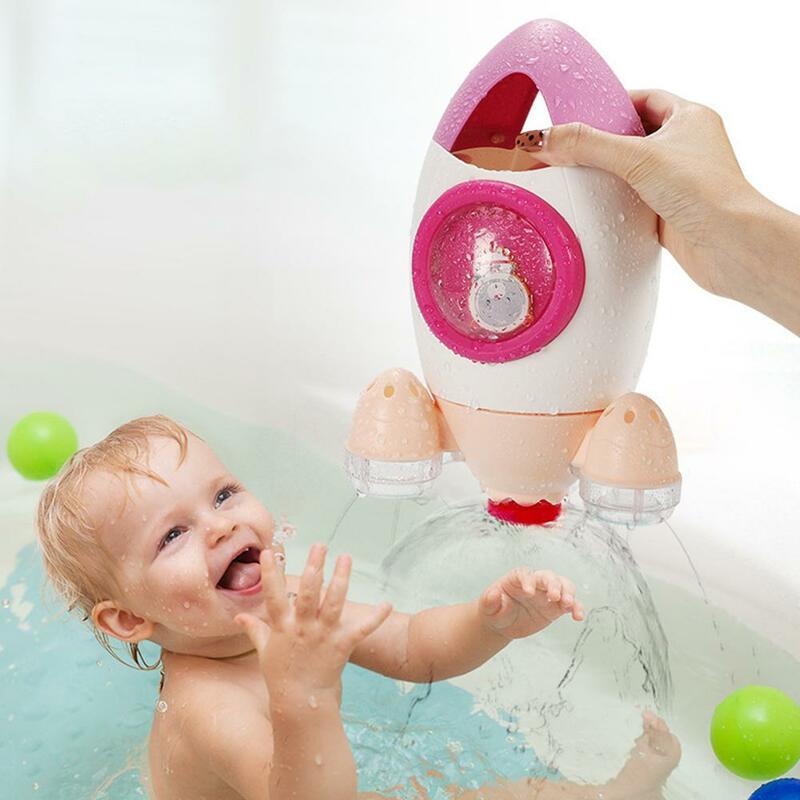 Zabawki do kąpieli dla dzieci obrotowa rakieta do natrysku wody zabawka łazienkowa dla dzieci prezent