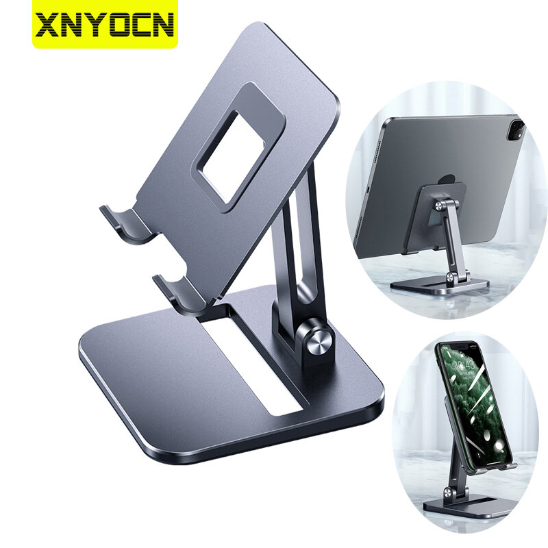 Xnyocn แท็บเล็ตปรับความสูงพับได้โลหะโทรศัพท์ Mount Holder สำหรับ iPad Pro ขาตั้งสนับสนุนตารางเดสก์ท็อป10.9 12.9