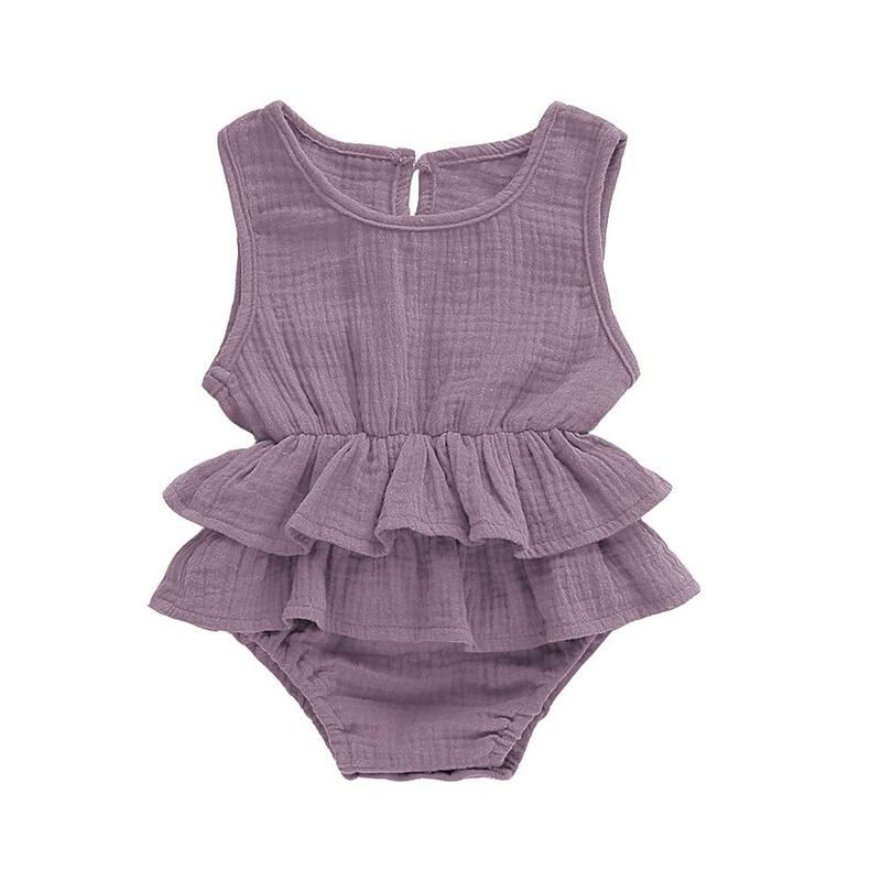 2PCS สาว Jumpsuits 0-18M ทารกแรกเกิดทารก Romper + แถบคาดศีรษะทารก Jumpsuits Sunsuit ชุดเสื้อผ้าฤดูร้อน