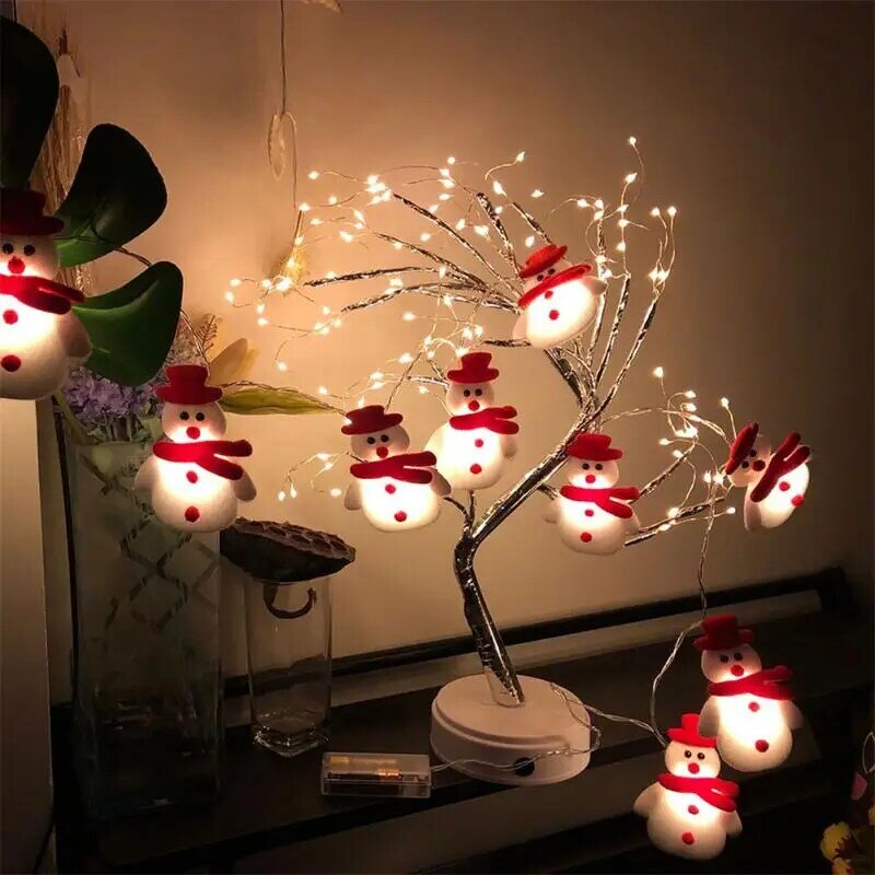 2021 decoração de natal pendurado pingente diy árvore de natal personalizado pingente boneco de neve luz ornamento de natal
