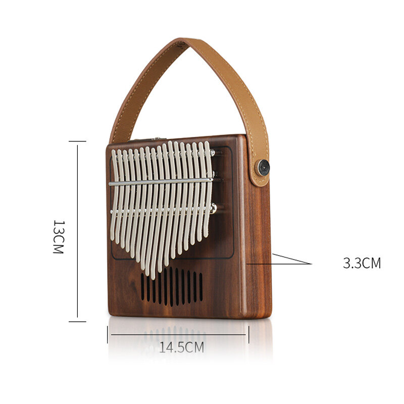 Pianoforte portatile 17 tasti Kalimba Thumb Piano realizzato da una scheda strumento musicale in legno di mogano di alta qualità