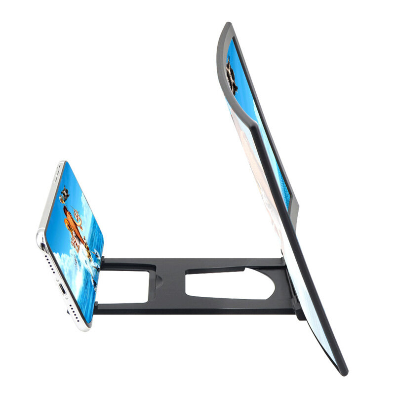 Wzmacniacz ekranu telefonu 3D HD lupa uniwersalny wzmacniacz wideo Smartphone stojak składany uchwyt na biurko do Samsung Xiaomi