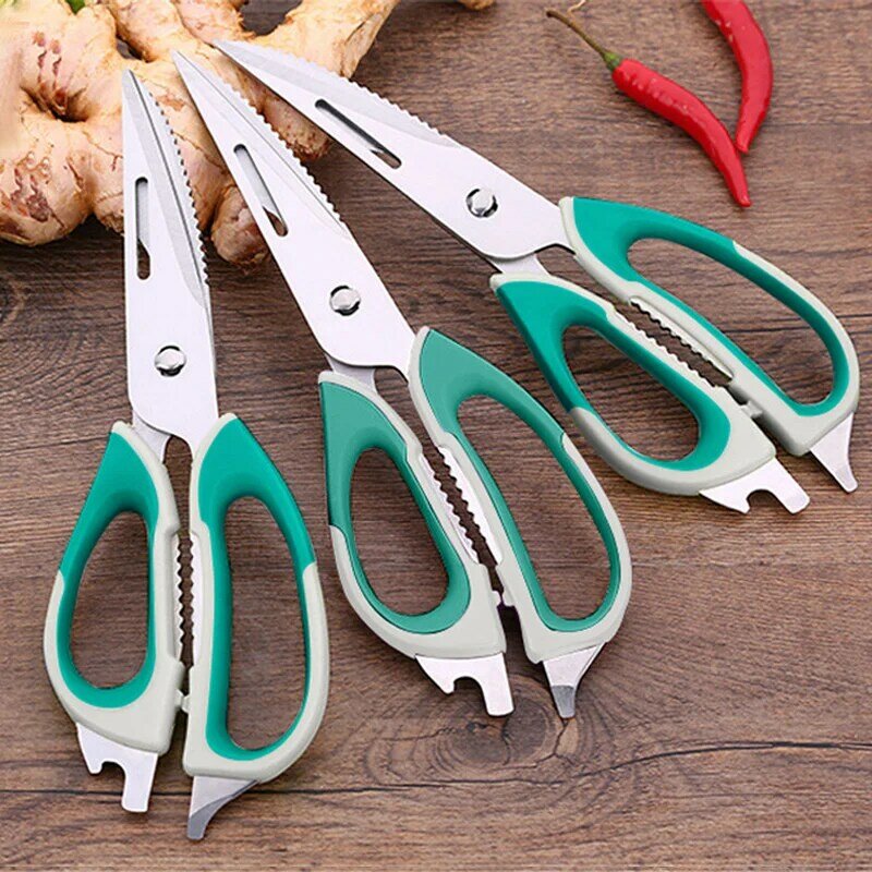 USSC Detachable Kitchen Scissors Household Stainless Steel Seafood Food Multi Functional Strong Chicken Bone Scissors HZ009
