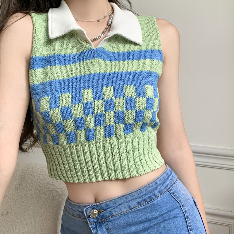 Gilet tricoté pour femmes, vêtement d'extérieur, vêtement d'intérieur court, Design de célébrités d'internet, Niche Sexy
