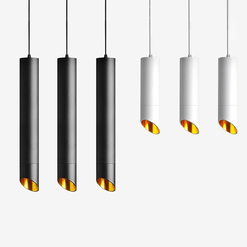 Lámpara Led colgante de tubo largo, iluminación de 7W, AC85-265V, para cocina, Isla, tienda, Bar, cilindro, candelabro de techo, regulable