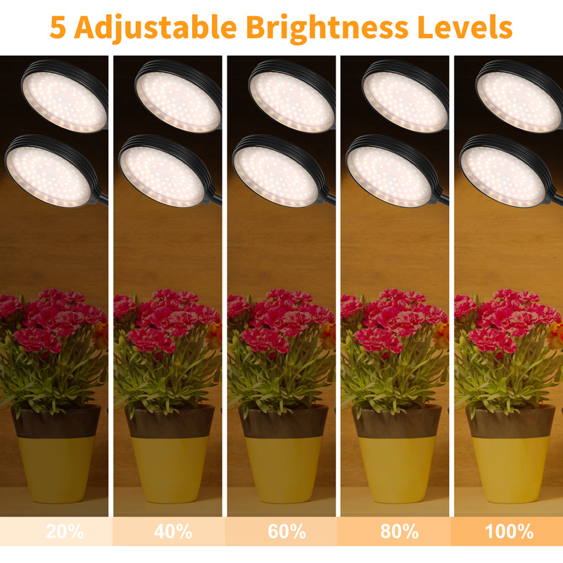 Luz conduzida da planta à prova ddimmable água usb pode ser escurecido plantio luz 1/2/3/4 cabeça luz solar espectro completo crescimento da planta luz