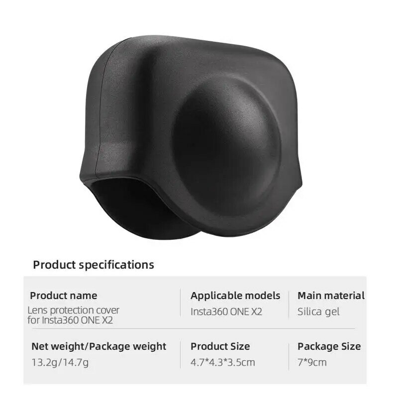 Kaufen 2 zu Verkaufen Staubdicht Objektiv Schutzhülle Silikon Schutzhülle für 360 EINE X2 Panorama Action Sport Kamera Zubehör