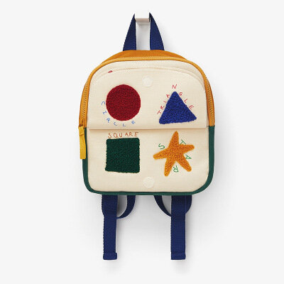 Sac d'école à rabat cousu pour garçons et filles, petit sac à dos coloré amusant, sac à bandoulière pour enfants, Mini sac