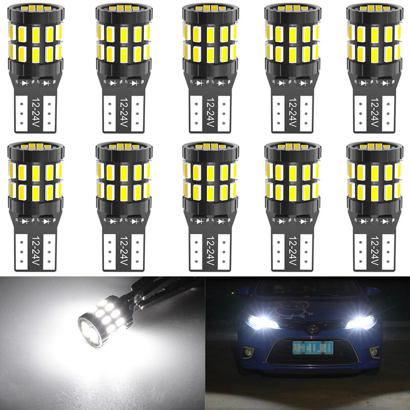 Bombillas LED T10 para Interior de coche, luz Canbus de 12V, 168 K, color rojo, ámbar, amarillo y azul, para BMW E90, E60, 501, 6000, W5W, 10 piezas