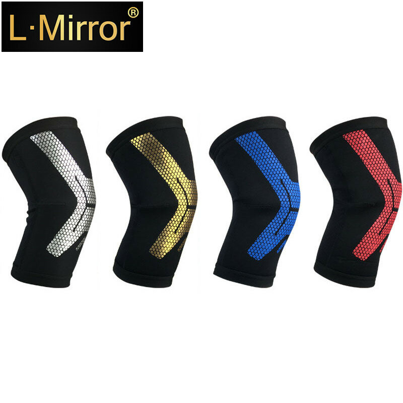 L. mirror 1 peça de suporte de joelho, luva de compressão para corrida, artrite, lista, rasgos de menisco, esportes, alívio da dor nas articulações
