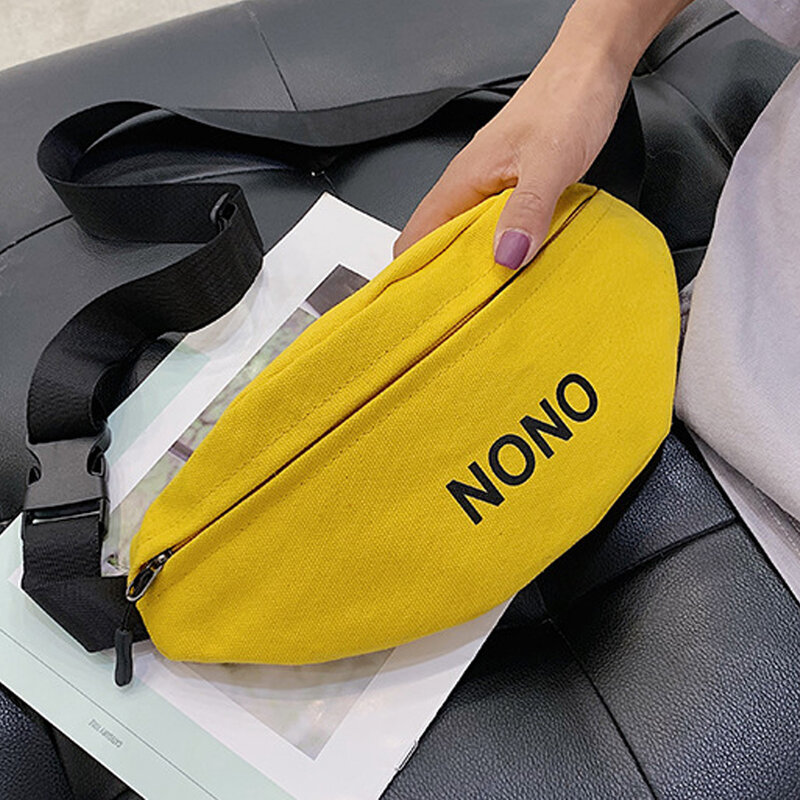 Nowa torba na talię piterek damskie torby z paskiem Ptgirl 2020 nowe trendy torby na klatkę piersiową torby bananowe materiał na płótnie saszetki na pakiet Hip-Hop