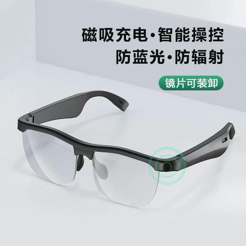 Novo j1 bluetooth óculos preto tecnologia condução óssea estéreo tws fone de ouvido sem fio bluetooth óculos inteligentes