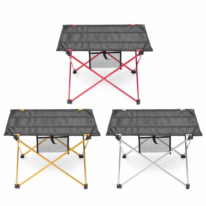 Tavolo pieghevole da campeggio portatile in alluminio leggero da esterno