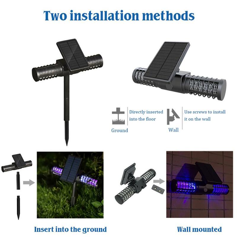 NICLUX 태양 모기 킬러 램프 야외 안티 Moustique 램프 USB 곤충 킬러 방수 UV 플라이 버그 Zapper LED Mosquitos Trap