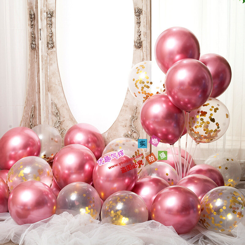 Globo de látex con confeti de lentejuelas transparentes, globo de burbuja mágica para decoración de fiesta de cumpleaños, suministros de Navidad, Set de 12 pulgadas