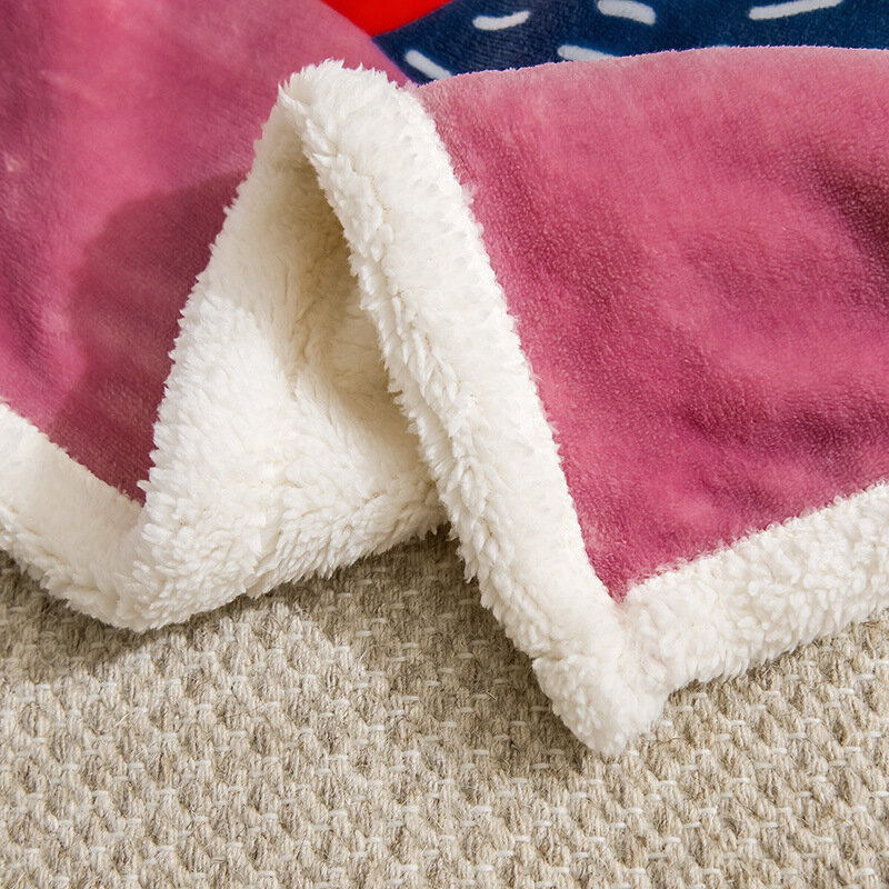 1Pcs Dicke Doppel Schichten Gebürstet Baby Decke Für Schlafen Marke Nette Muster Infant Swaddle Kinderwagen Wrap Weich Bettwäsche Decken