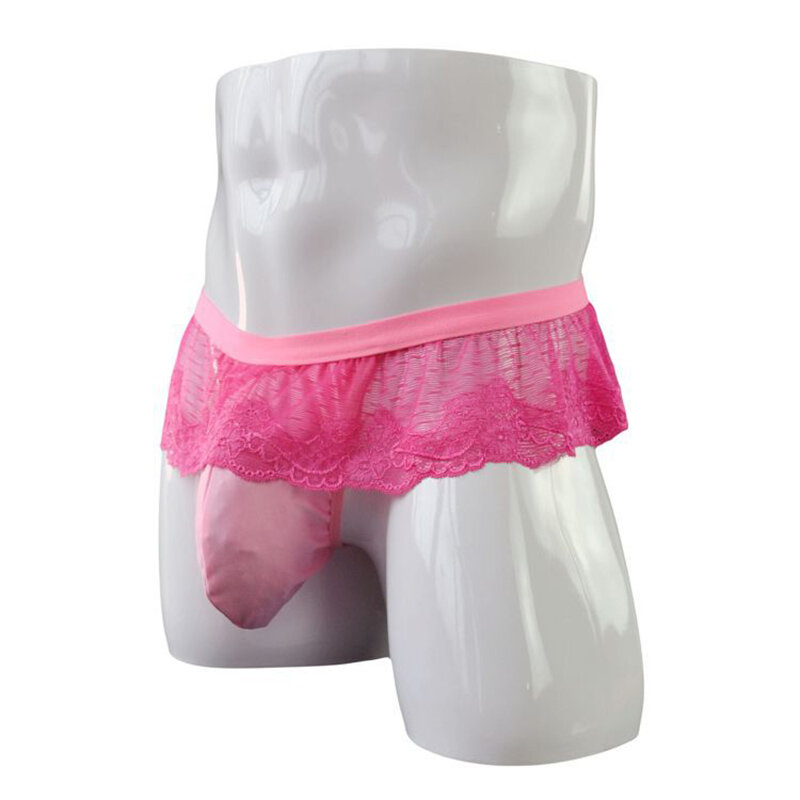 Respirável masculino sexy bolsa galo meias rendas g cordas roupa interior transparente colorido adulto lingerie cuecas