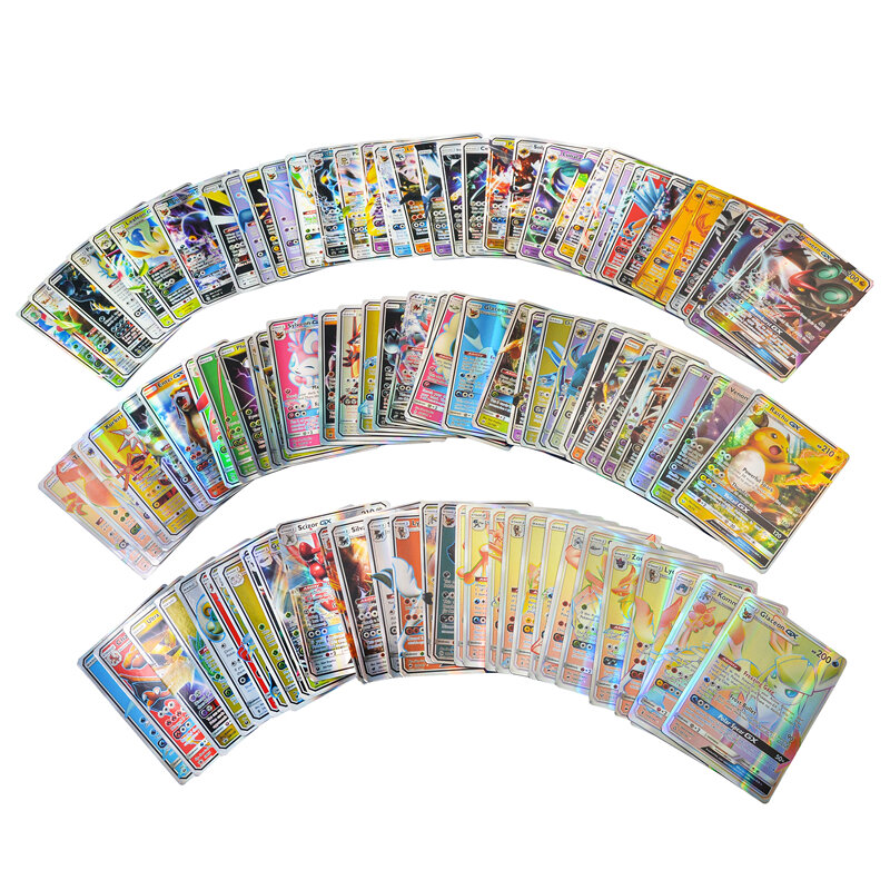 Tarjetas de Pokémon GX EX MEGA TAG TEAM para niños, tarjetas brillantes, caja de refuerzo de Pokemon, juego de cartas coleccionables, juguete para niños