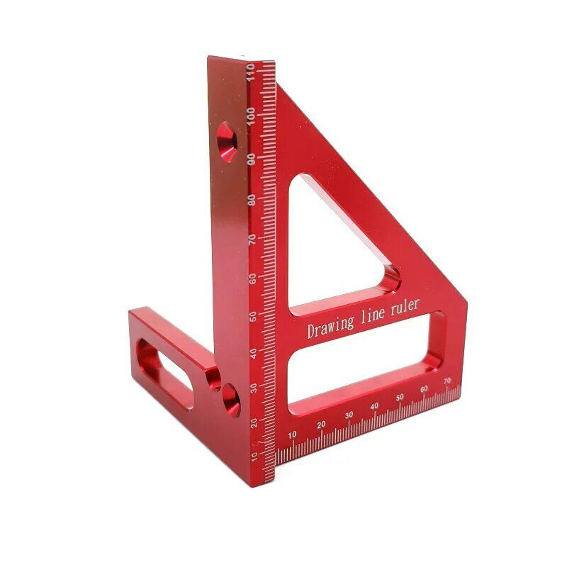 Strumento di misurazione della disposizione di alta precisione del righello del triangolo del mitra della lega di alluminio del goniometro quadrato di falegnameria per il carpentiere dell'ingegnere