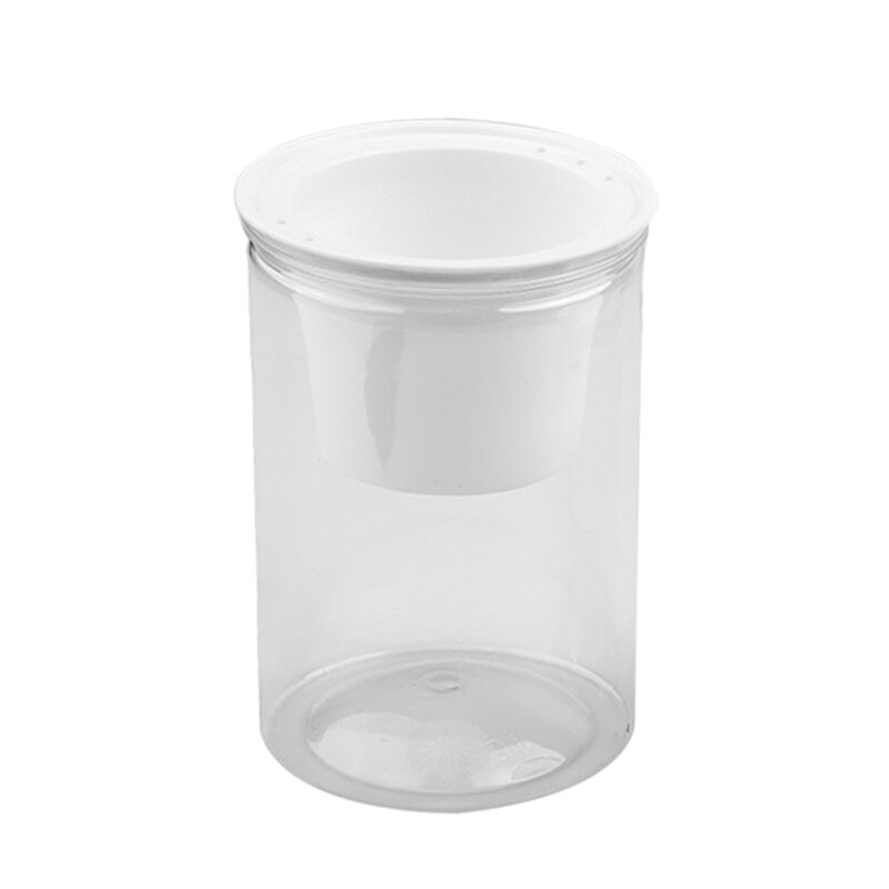 1 x preguiçoso auto-rega vaso de água automático absorção suculenta aquacultura transparente redondo plástico hidropônico vaso de flores