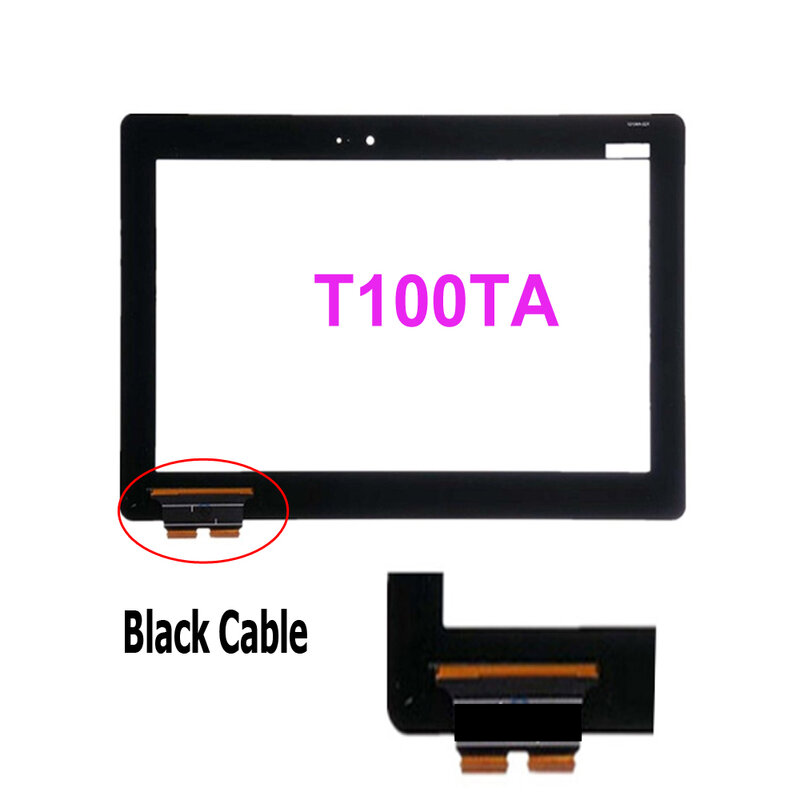 Tela touch 10.1 "para asus notebook, transformador t100 touch screen digitalizador painel para asus t100 t100ta 5490n b101xan02.0