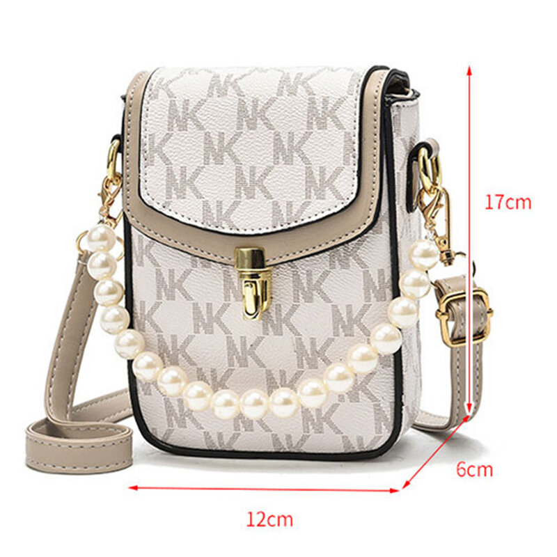 Designer Luxury Pearl Crossbody Bag For Women Fashion Shoulder Bag 2021 PU Leather Messenger Bag  Handbag Small Bag bolso mujer