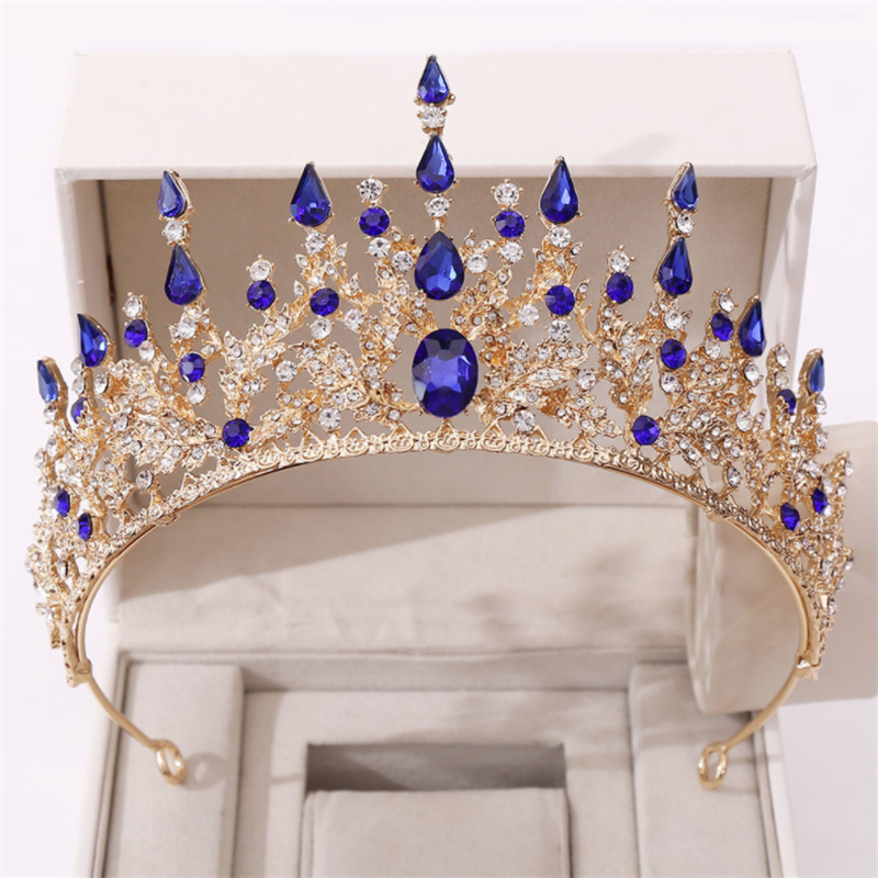 Fortujuh Ikat Kepala Barok Antik Baru Tiara Kristal Mahkota Pengantin Noiva Hiasan Rambut Pesta Pernikahan Pengantin untuk Wanita