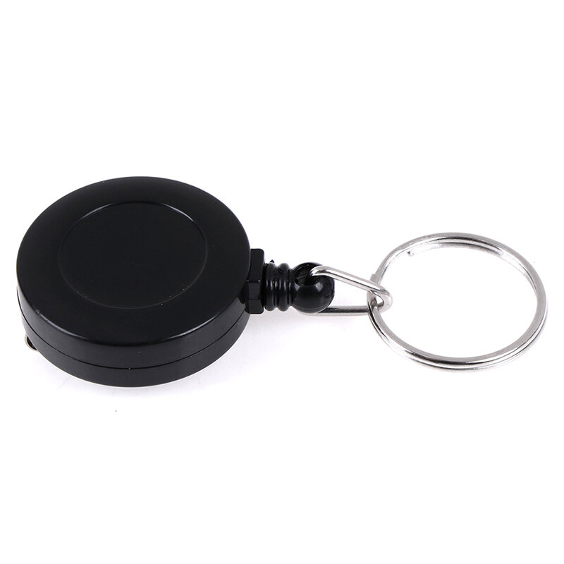 1Pcs High Quality Casual Stainless Steel Badge Reel Retractable Key Ring ID Card Holder Clips
