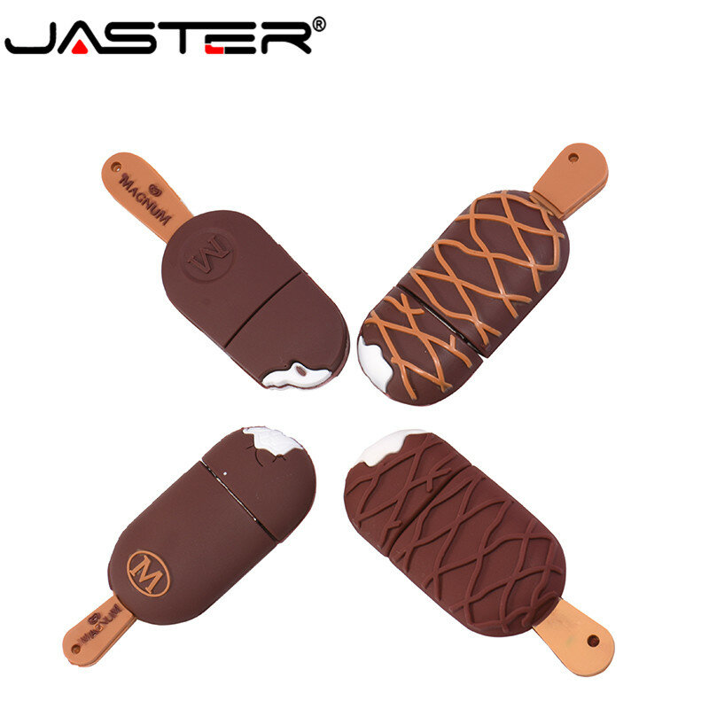 JASTER-Unidad Flash USB 2,0 de dibujos animados, pendrive de helado, 4GB, 8GB, 16GB, 4GB, 8GB, 16GB, 32GB y 64GB