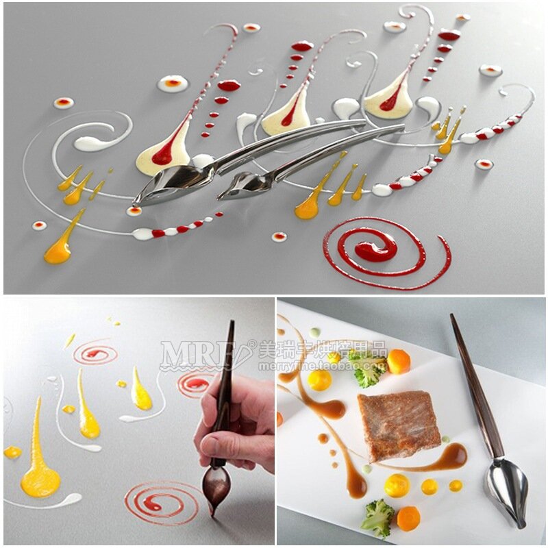 1PC Stainless Steel Chocolate Spoon Pencil Filter Spoons Cake Decoration Baking Pastry Tools Accessories Kitchen Gadget OK 1173