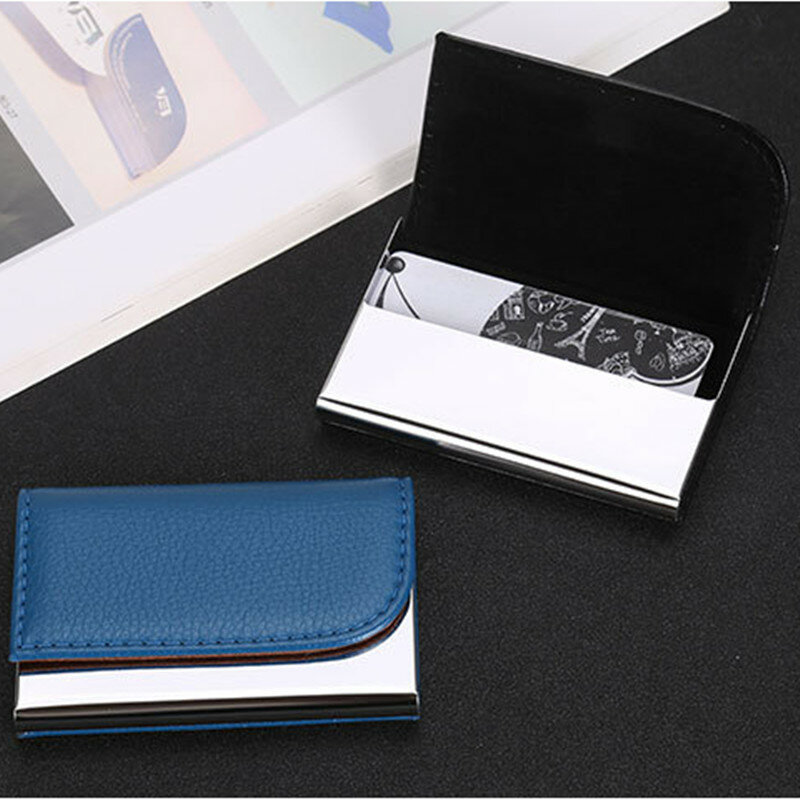 ZOVYVOL-대용량 비즈니스 ID 신용 카드 홀더 이름 카드 지갑, 2021 신상 은행 카드 패키지 솔리드 스틸 카드 박스 케이스