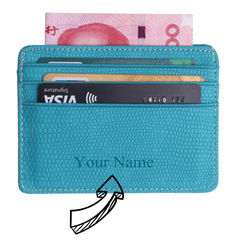 Fassory-Mini estuche pequeño de viaje con patrón de lagarto, soporte de tarjeta de identificación de negocios, billetera para hombre y mujer con ventana de identificación