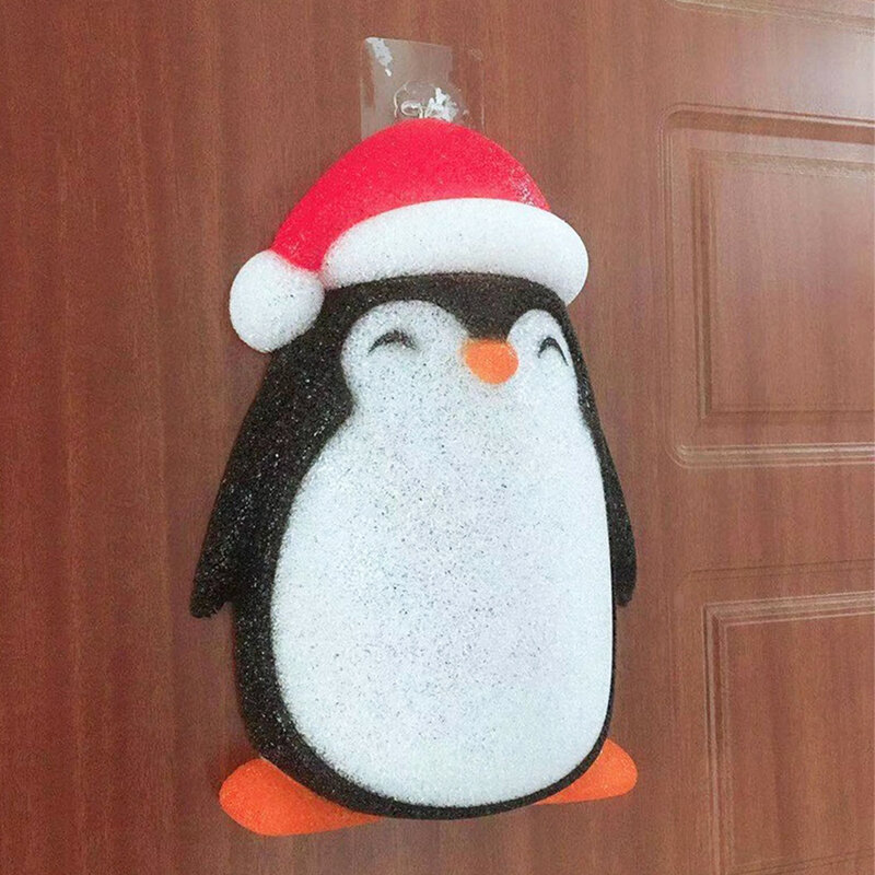 2022 Nieuwe Kerst Sneeuwpop Deur Front Light Santa Pinguïn Lampenkap Kerst Wandlamp Kroonluchter Sfeer Decoratie