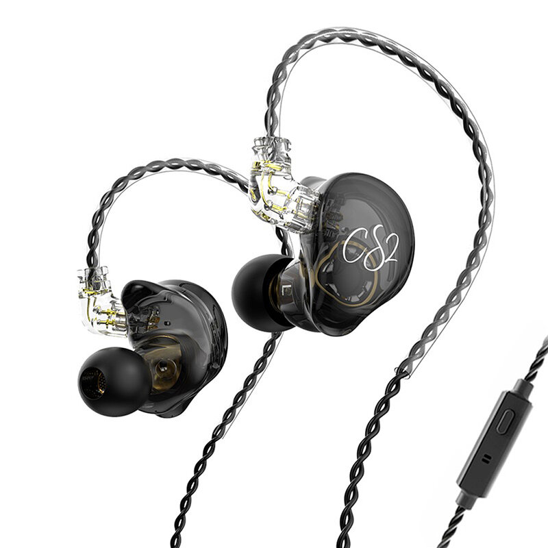 TRN-auriculares de alta fidelidad CS2 1DD, cascos dinámicos de graves HIFI para correr, deportivos, con cable de 3,5mm