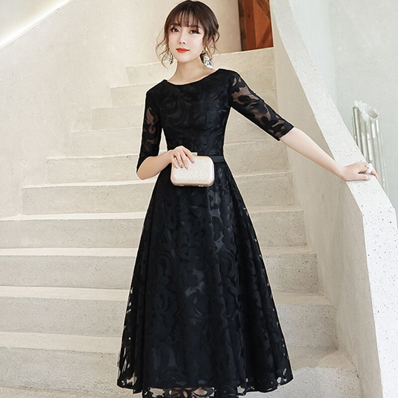 Dongcmy novo curto vestidos pretos para a ocasião formal mais tamanho elegante vestido de baile