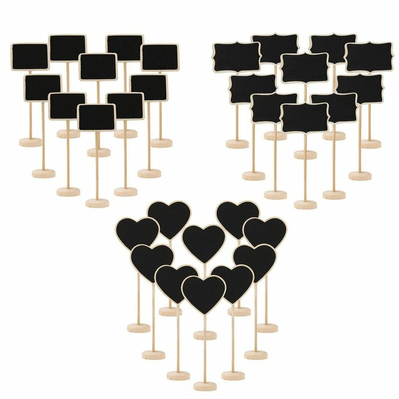 Mini quadro-negro de madeira 10 embutido universal, quadro-negro portátil para decoração de festa de casamento, peças decorativas