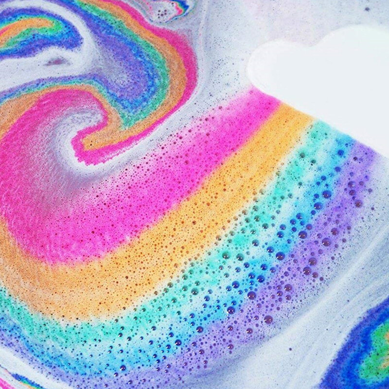 5 cores banho de sal bola arco-íris sabão forma nuvem banho natural leite de sal hidratante esfoliante limpeza do corpo cuidados com a pele tslm2