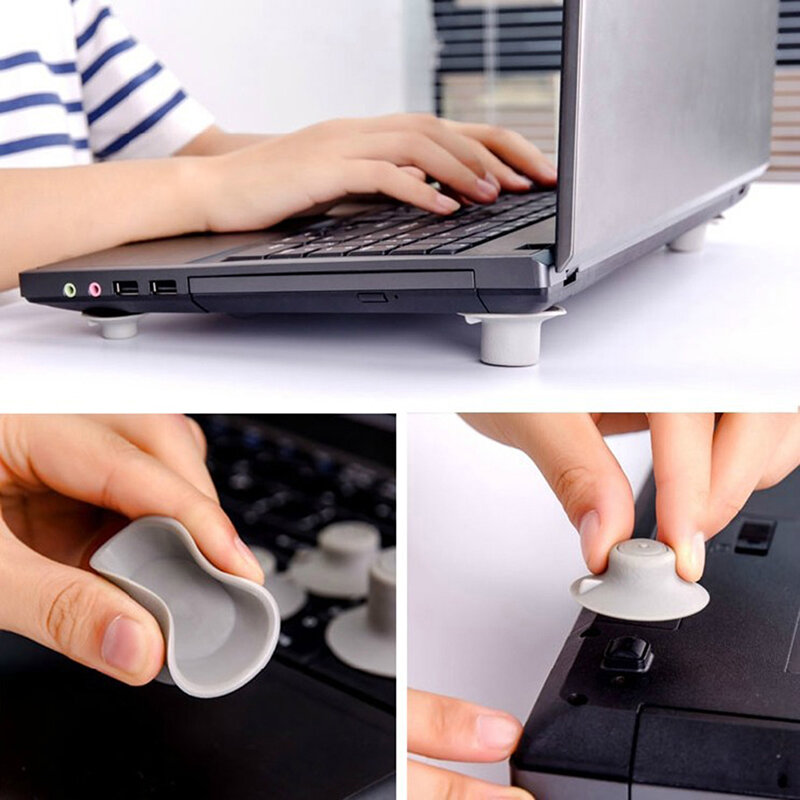 4 Cái/lốc Xách Tay Phụ Kiện Laptop Giảm Nhiệt Miếng Lót Làm Mát Bàn Chân Đế Đứng