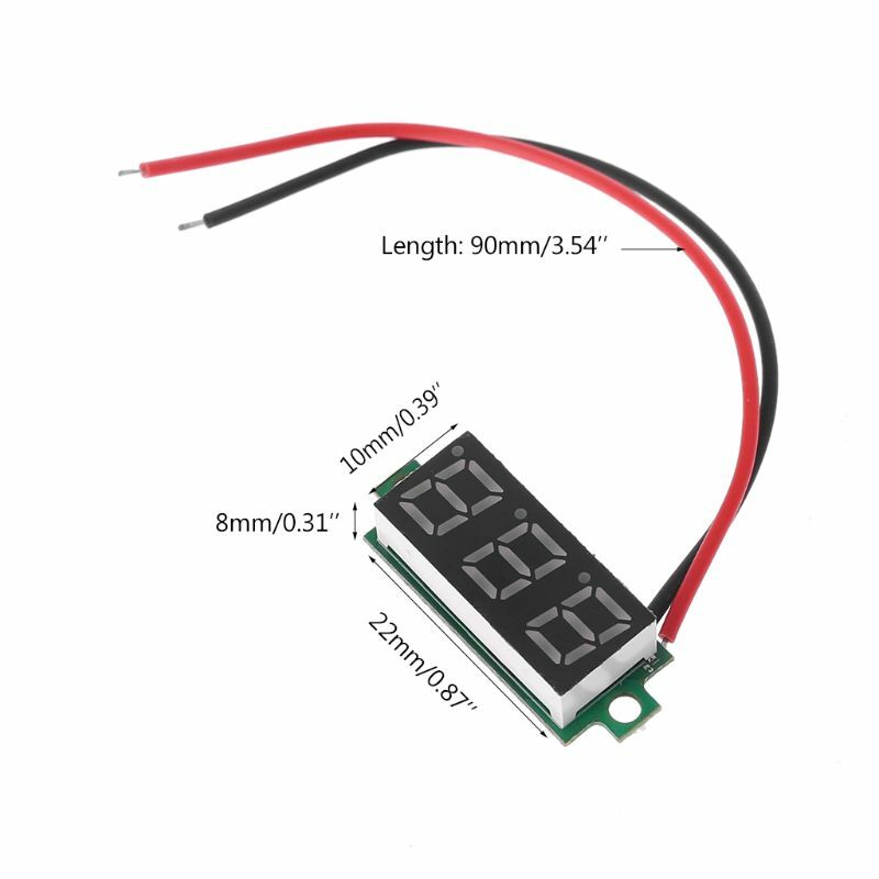 0.28 "LED عرض ميزان الحرارة الرقمي وحدة ل DS18B20 استشعار درجة الحرارة الأحمر