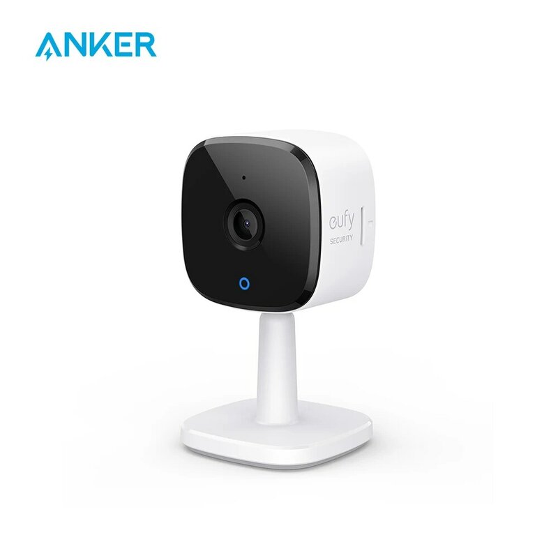 Eufy Sicherheit 2K Indoor Cam, Plug-in Sicherheit Indoor Kamera mit Wi-Fi, menschliches und Pet AI, Arbeitet mit Stimme Assistenten, Nacht Vis
