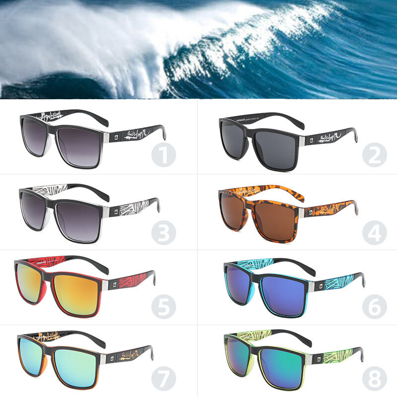 Kacamata Hitam Fotochromic Dekoratif Retro Bingkai Persegi Bungkus Mode Kacamata Hitam Bingkai Pola Serbaguna untuk Pria Wanita UV400