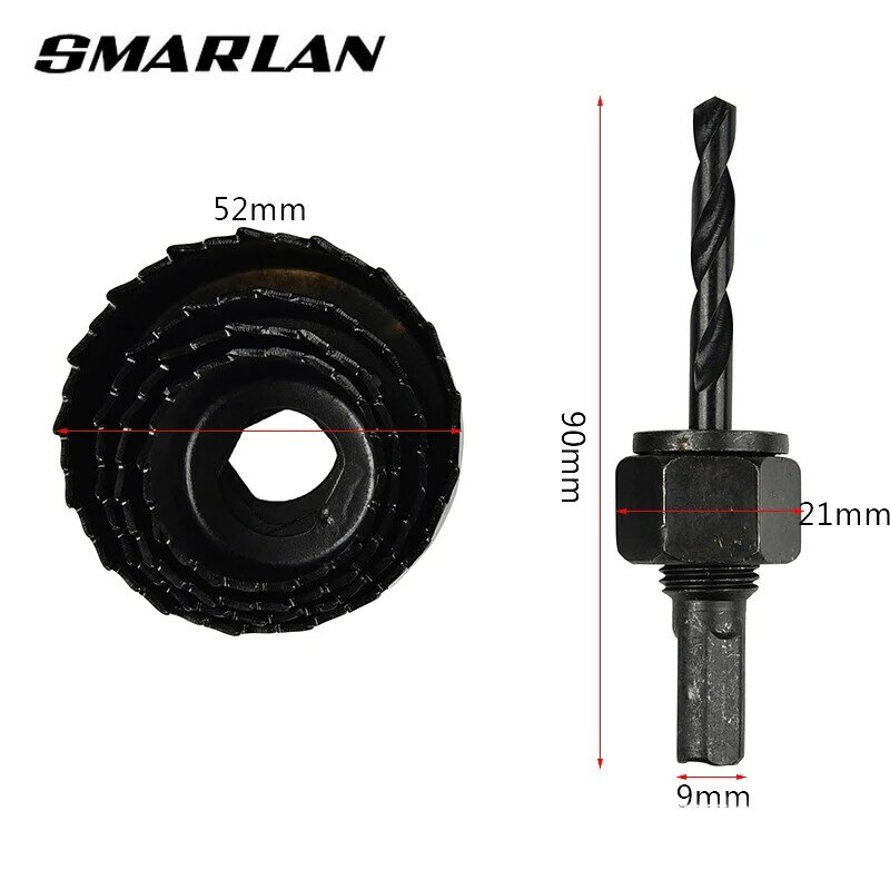 SMARLAN – mèches de scie cloche pour le bois, bi-métal, 31/36/43/52mm, 5 pièces, pour le travail du bois, bricolage, coupe-bois, foret, ensemble d'accessoires