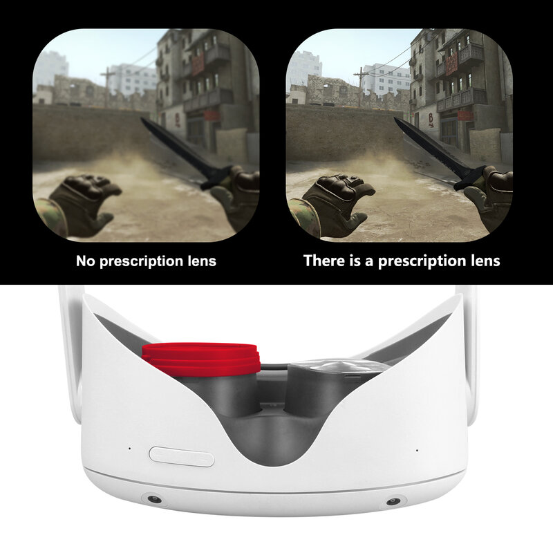 오큘러스 퀘스트 2 용 긁힘 방지 VR 헤드셋 렌즈, VR 근시 렌즈, 스크래치 방지 링, 안경 보호, 왼쪽 1 개
