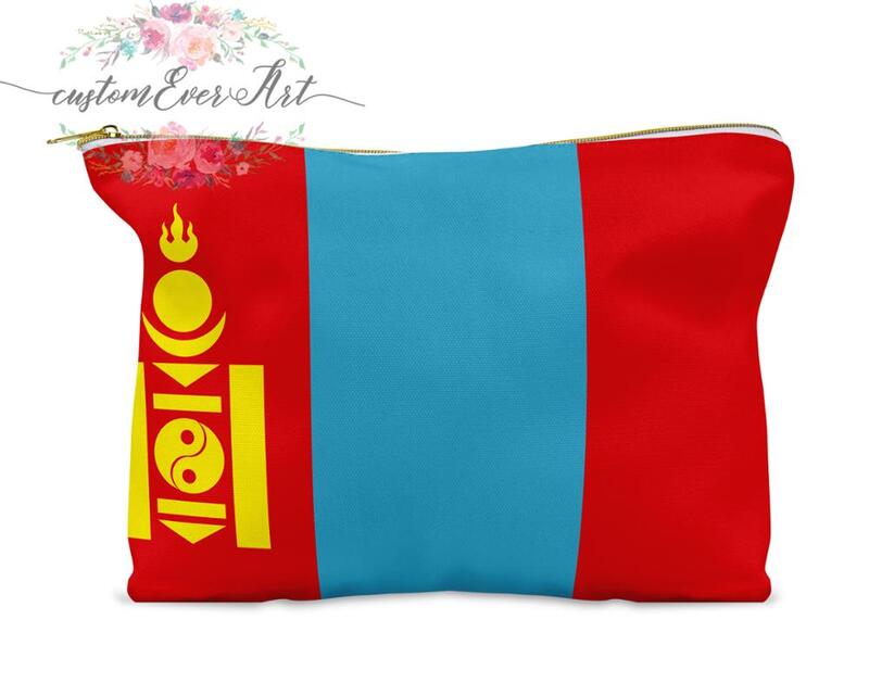 Mongolia saco cosmético personalizado saco de maquiagem pequeno saco de cosméticos saco de higiene pessoal bolsa com zíper presente da dama de honra