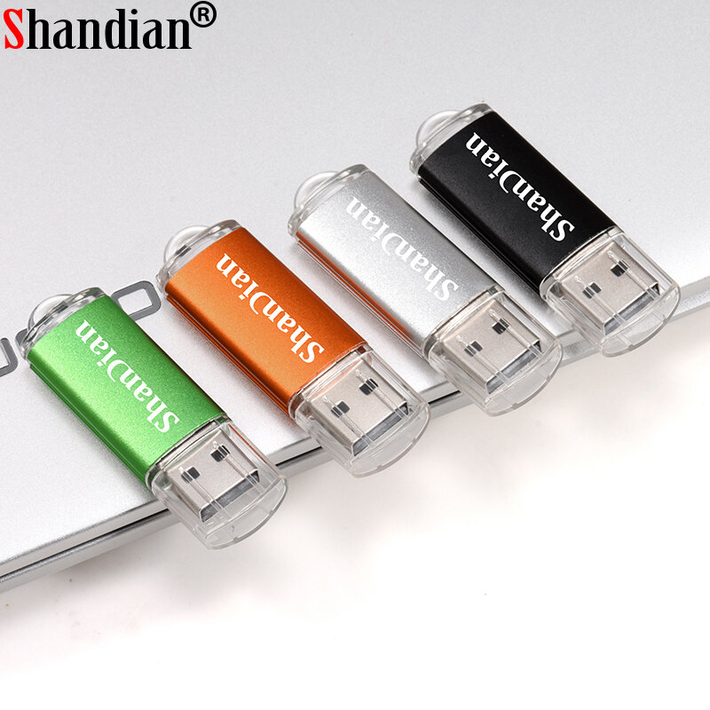 SHANDIAN USB 3.0มินิไดรฟ์ปากกา128GB แฟลชไดรฟ์ USB 64GB Pendrive โลหะแฟลชไดรฟ์4GB 8GB GB 16GB 32GB USB Stick