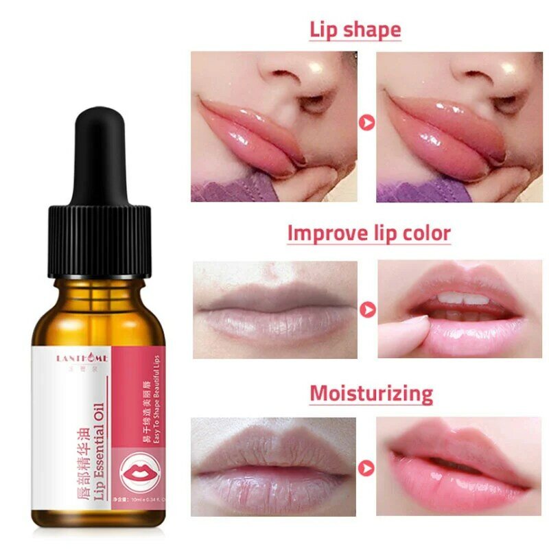 Sérum pour les lèvres repulpant, nourrissant, huile, élimine les peaux mortes, hydratant, éclaircit les lignes des lèvres, huiles essentielles, maquillage
