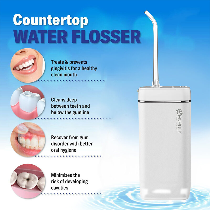 XIAOMI ENPULY-الري الفموي للأسنان ، منظف الأسنان بالماء ، فوهات خزان مقاومة للماء