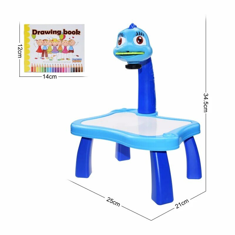 Crianças led projetor arte desenho brinquedos de mesa crianças pintura placa artesanato educacional aprendizagem ferramentas pintura brinquedo para a menina